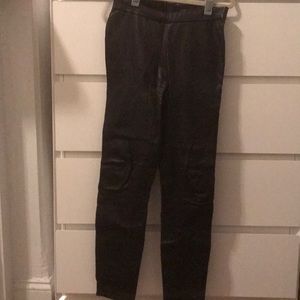 J. CREW collection black leather pants in a size 4